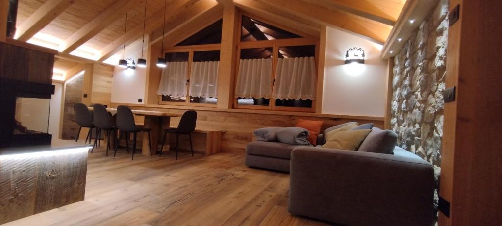 Istumisnurk majutusasutuses Chalet Matilde
