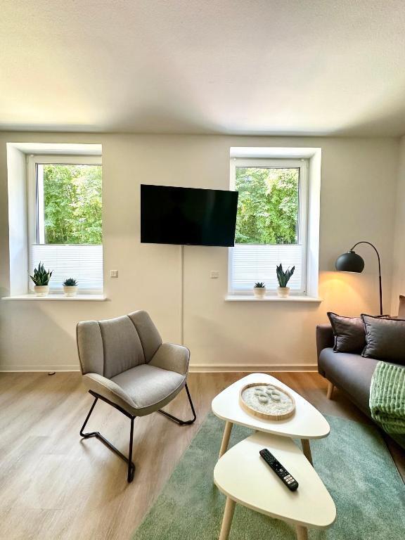 Modernes Apartment mit Queensize-Bett, NETFLIX, Küche, Erdgeschoss, Nähe AMEOS Klinik - Appartamento Con 1 Camera Da Letto E Terrazza