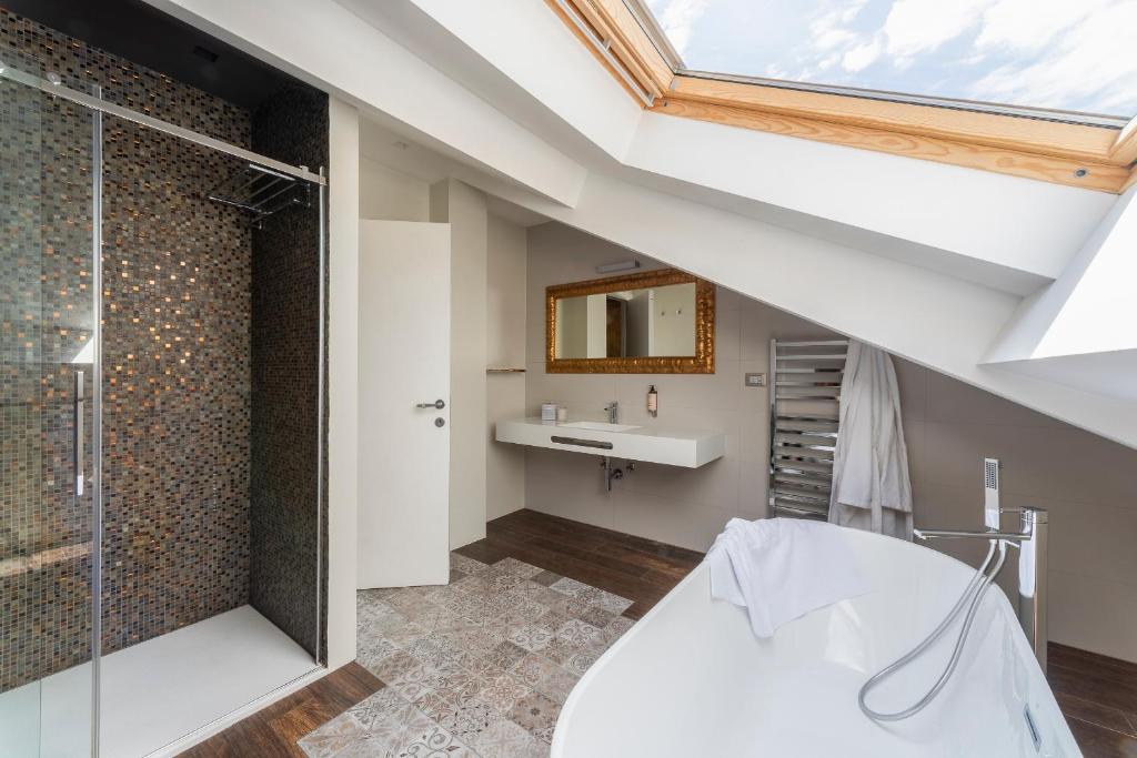 Koupelna v ubytování Hotel Doriguzzi