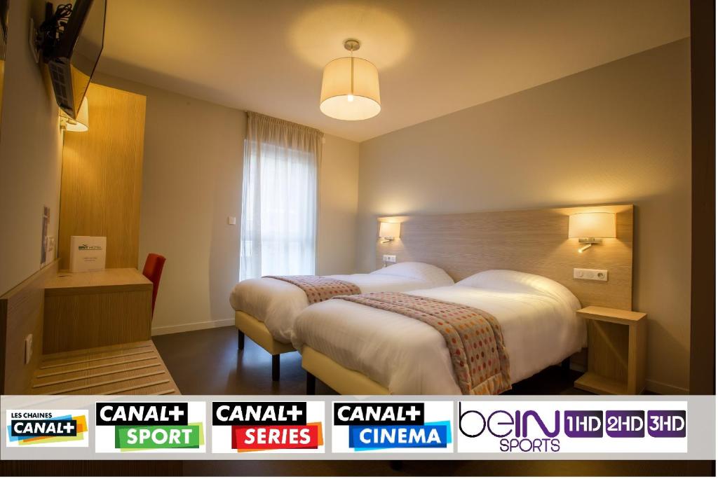 Brit Hotel Brive La Gaillarde - Restaurant La Limousine - Chambre Lits Jumeaux Standard