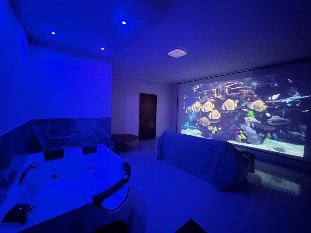 TV a/nebo společenská místnost v ubytování Panorama
