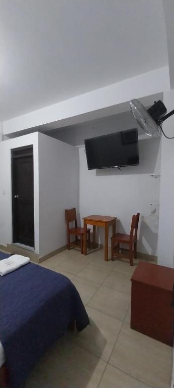 TV a/nebo společenská místnost v ubytování Hospedaje Moralillos