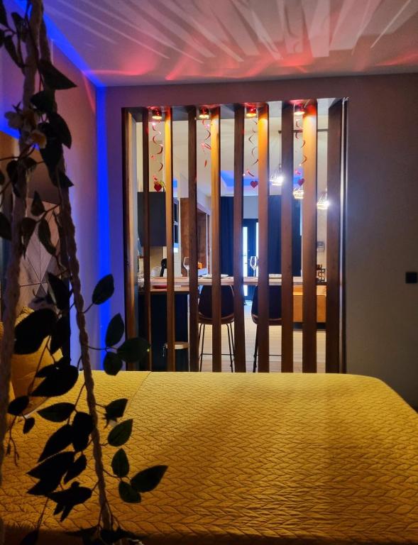 Postel nebo postele na pokoji v ubytování Aslyra "Appart-hôtel"