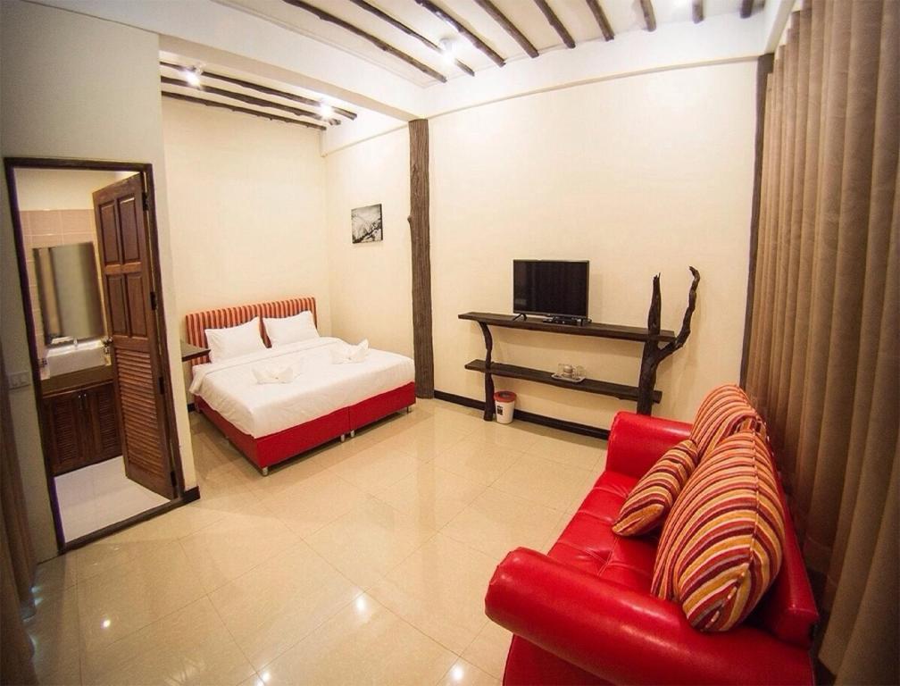 Katil atau katil-katil dalam bilik di Rao Ga Khao Resort