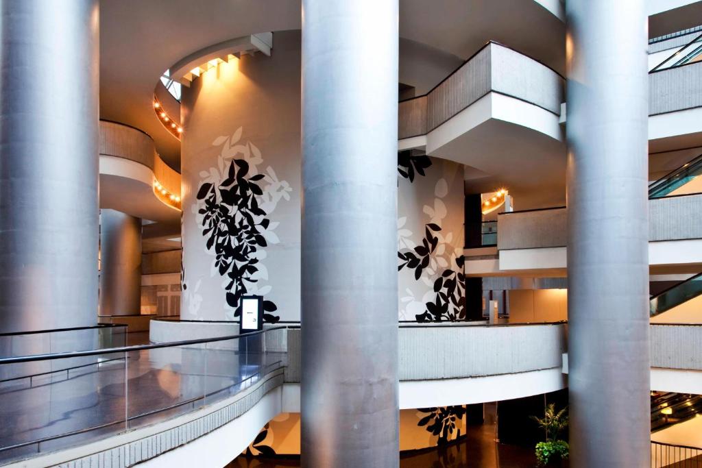 a view of a building with columns at The Westin Peachtree Plaza, Atlanta in Atlanta
