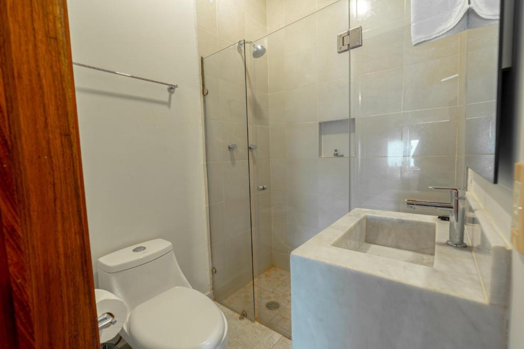 Koupelna v ubytování Hotel NG