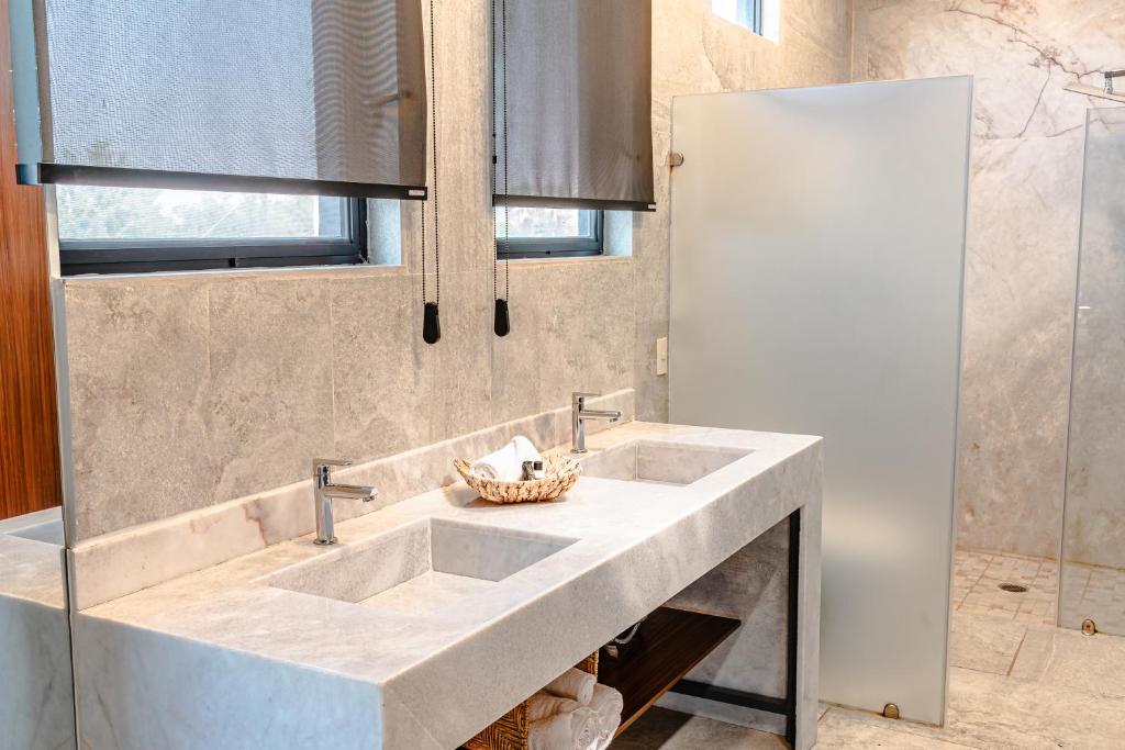 Koupelna v ubytování Hotel NG