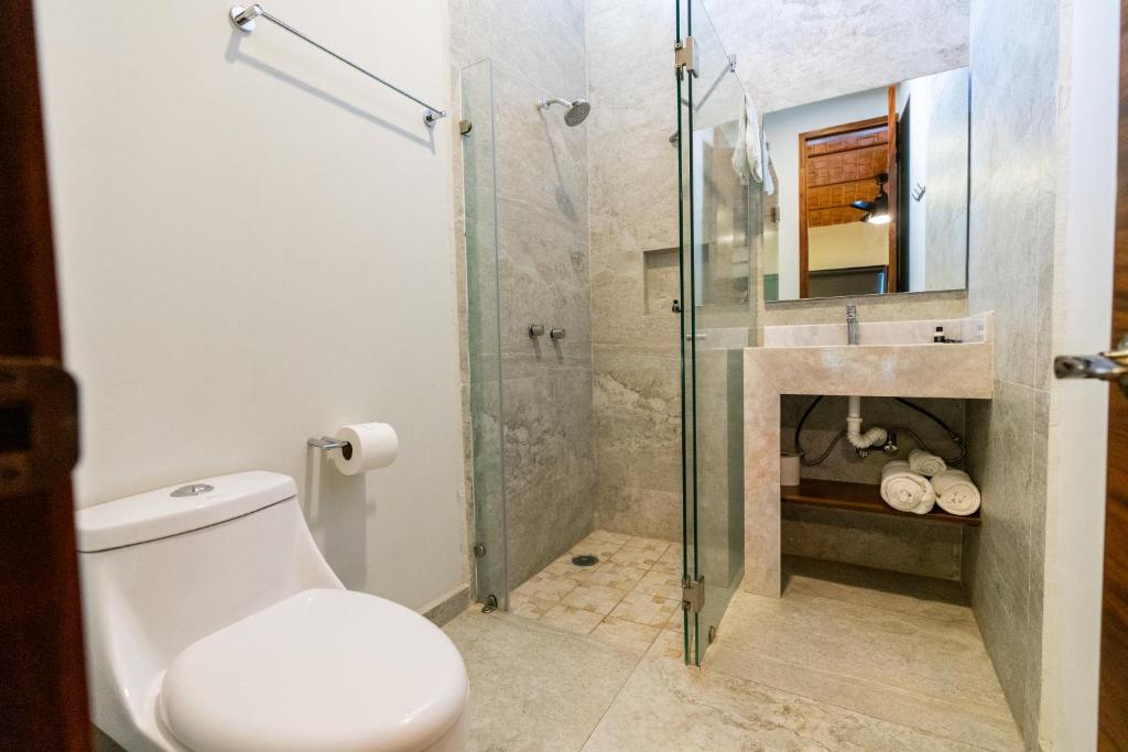 Koupelna v ubytování Hotel NG