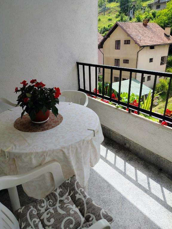Balkón nebo terasa v ubytování Apartman Ana