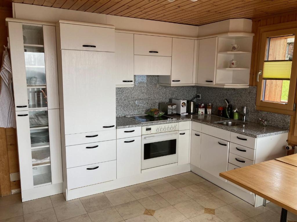 Kuchyň nebo kuchyňský kout v ubytování Haus Rhodania