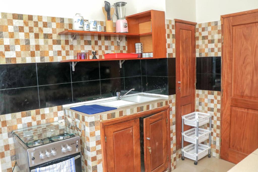 Kuchyň nebo kuchyňský kout v ubytování RESIDENCE rubis