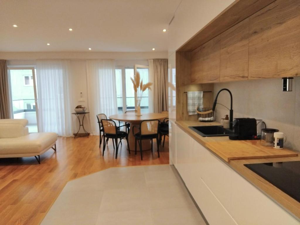 Η κουζίνα ή μικρή κουζίνα στο AAA SEAVIEW APARTMENTS - Makarska