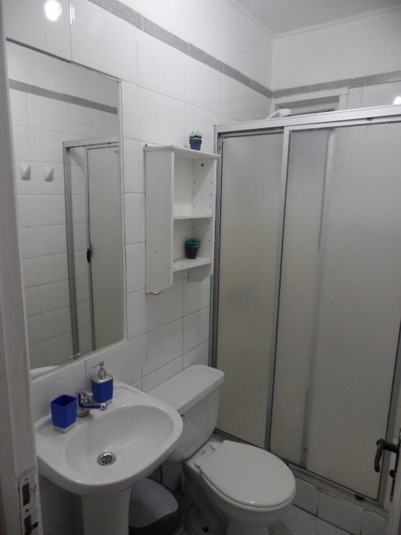 Koupelna v ubytování Escarabajo Hostel