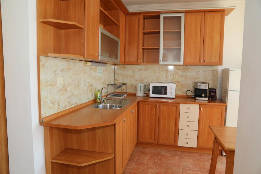 Kuchyň nebo kuchyňský kout v ubytování Hotel Sofia Beach