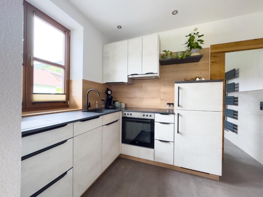 Kuchyň nebo kuchyňský kout v ubytování Rennerhof - Ferienwohnung im Lesachtal