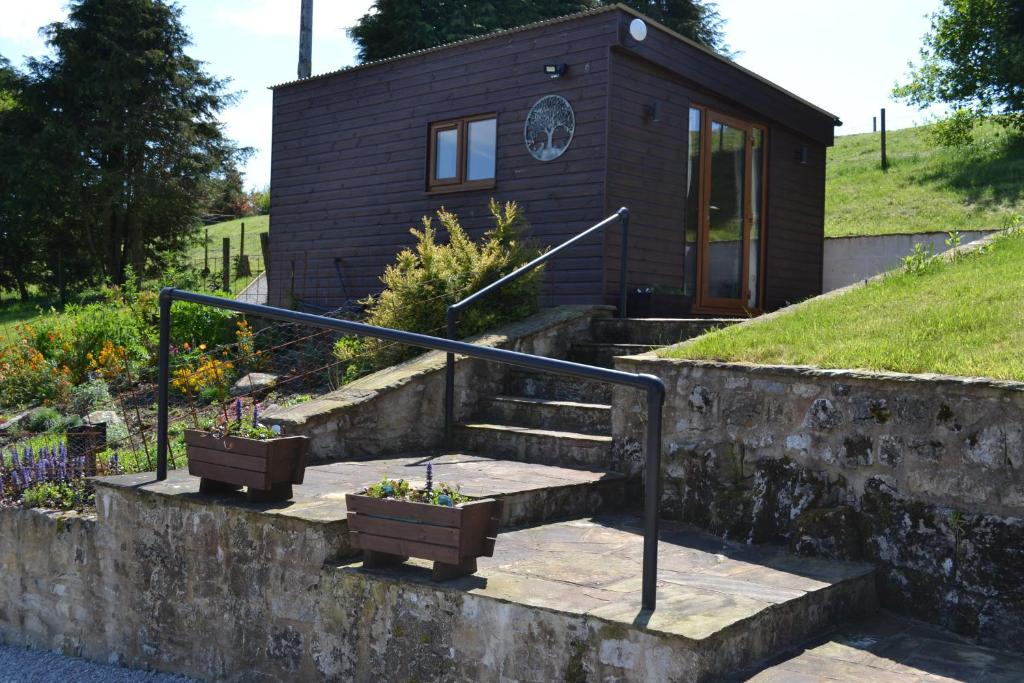 Zahrada ubytování The Warren Lodge Cabin at Ashes Farm, near Settle