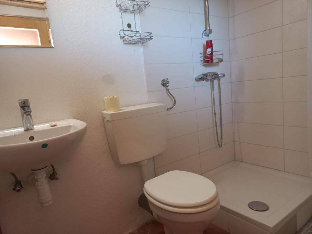 Koupelna v ubytování Bellvue Apartment