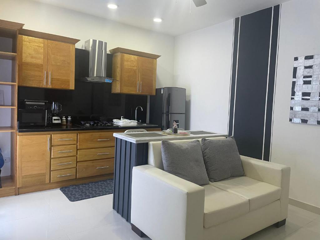 Kuchyň nebo kuchyňský kout v ubytování Gaia Residence Deluxe