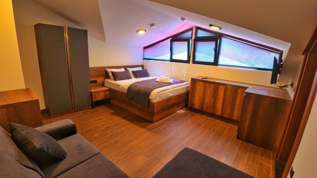 Postel nebo postele na pokoji v ubytování Vadi Bungalow