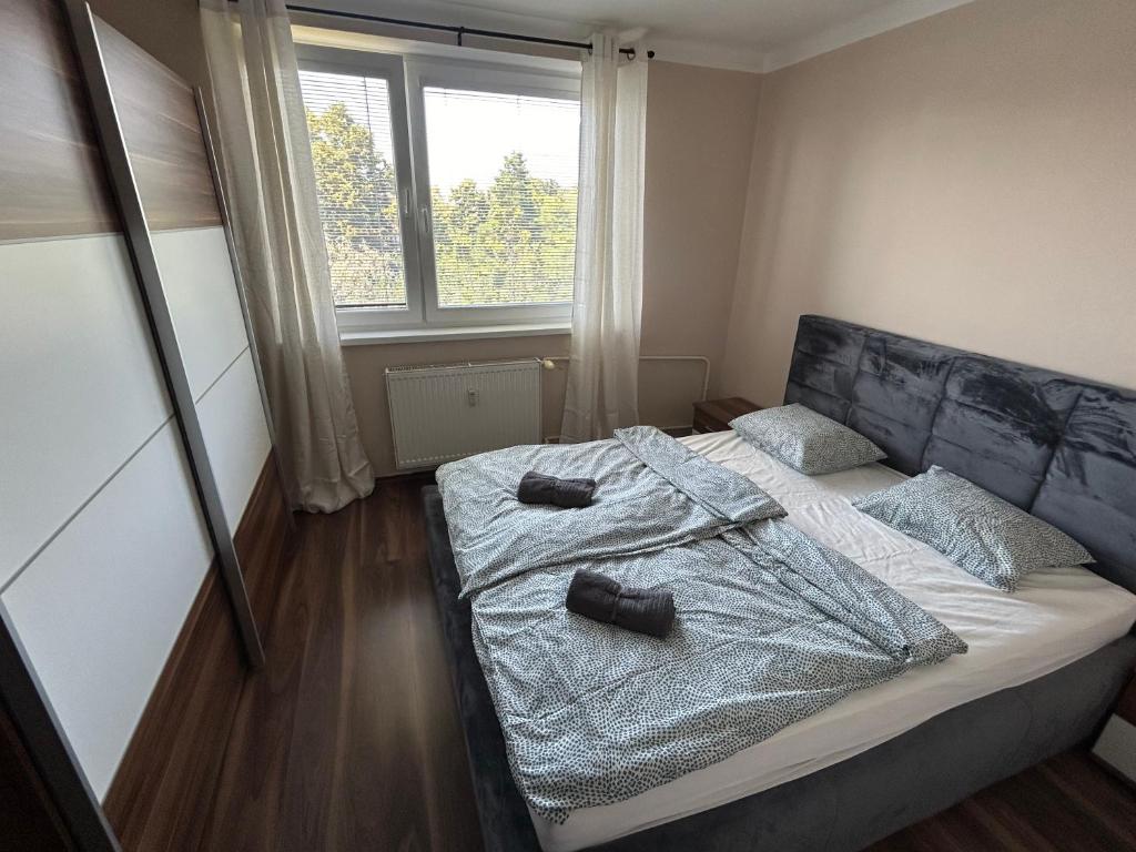 Postel nebo postele na pokoji v ubytování Apartman Rose