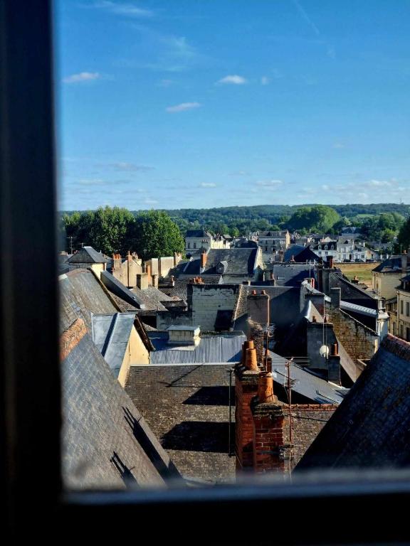 Výhľad na mesto Chinon alebo výhľad na mesto priamo z apartmánu