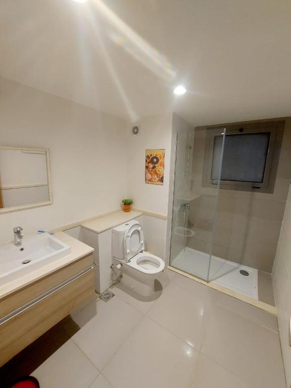 Koupelna v ubytování Studio For Rent In Marassi
