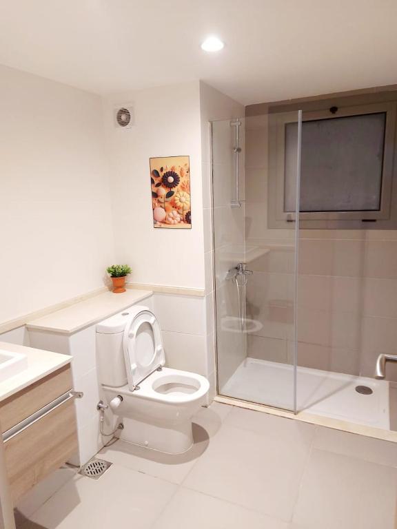 Koupelna v ubytování Studio For Rent In Marassi