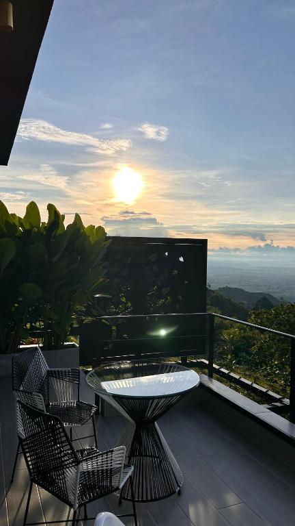 Balkón nebo terasa v ubytování La Font Ecolodge