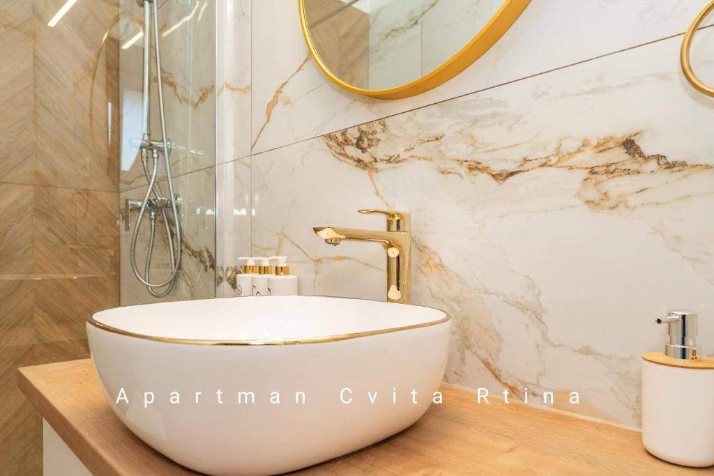 Koupelna v ubytování Apartman Cvita Rtina