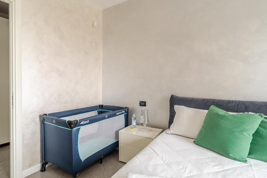 Postel nebo postele na pokoji v ubytování Dalmine Luxury Suite