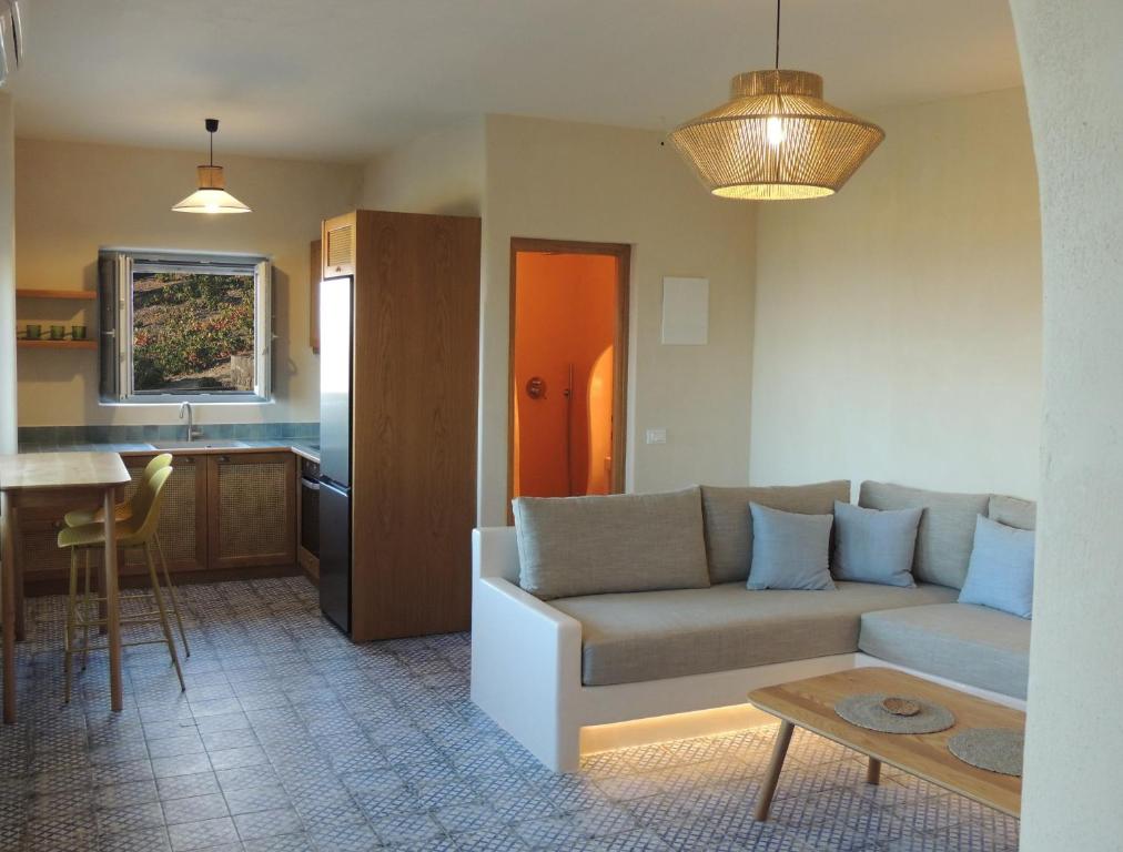 Posezení v ubytování Villa Apaggio Santorini
