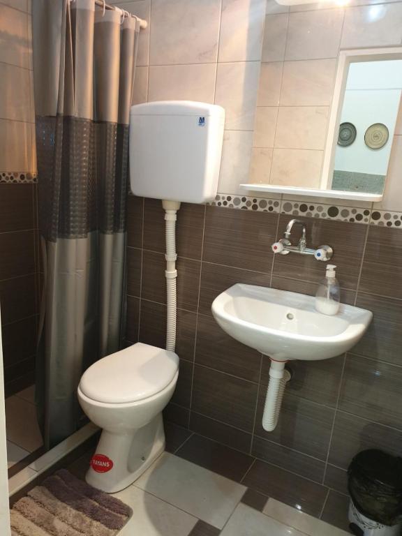 Koupelna v ubytování Apartman medju borovima