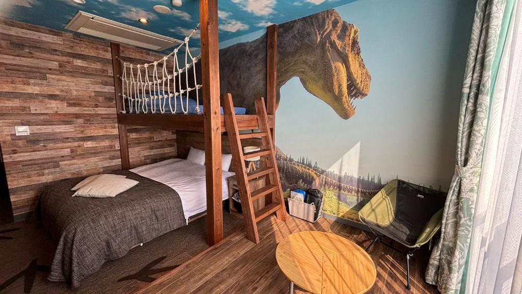 Postel nebo postele na pokoji v ubytování Hotel cooju Fukui