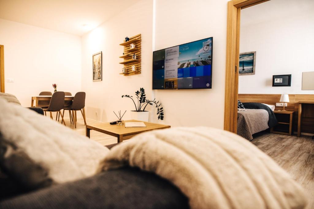 TV a/nebo společenská místnost v ubytování Hotel Forea