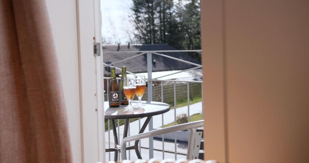 Balkón nebo terasa v ubytování Fjelstrup Kro