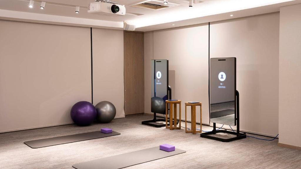 Fitness centrum a/nebo fitness zařízení v ubytování 礁溪晶泉丰旅 Wellspring by Silks Jiaoxi