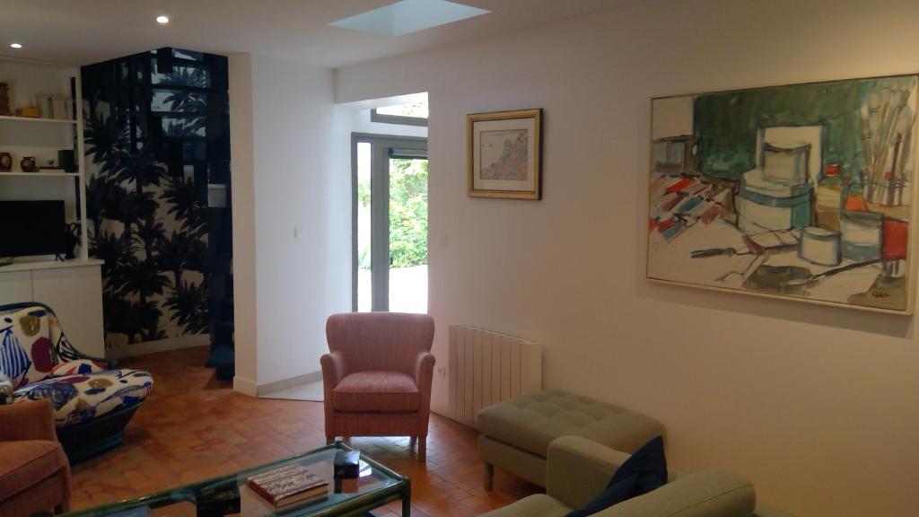Posezení v ubytování L'Atelier