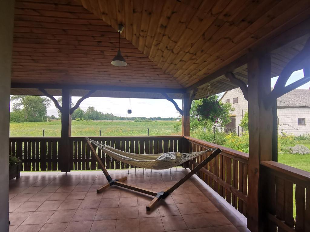 Balkón nebo terasa v ubytování Siedlisko pod Orzechem