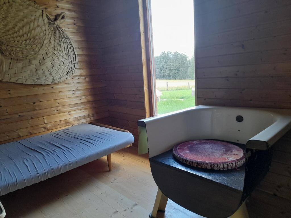 Letto o letti in una camera di Glamping na samotě u lesa