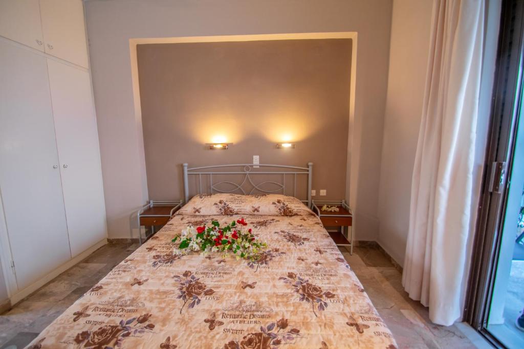 Postel nebo postele na pokoji v ubytování Avouris Studios