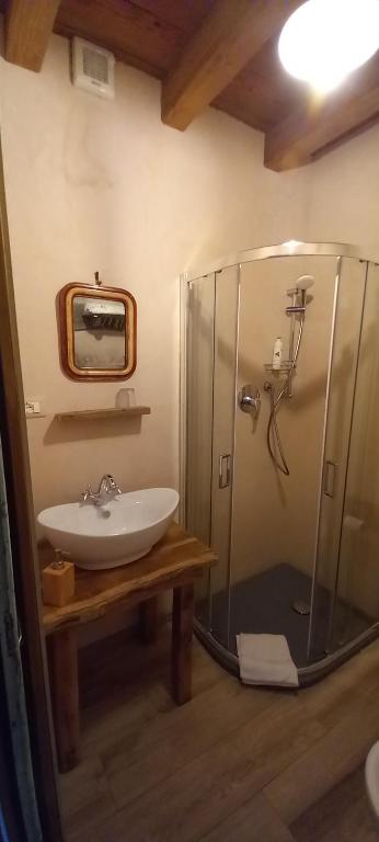 Koupelna v ubytování La Casa di LILLIA