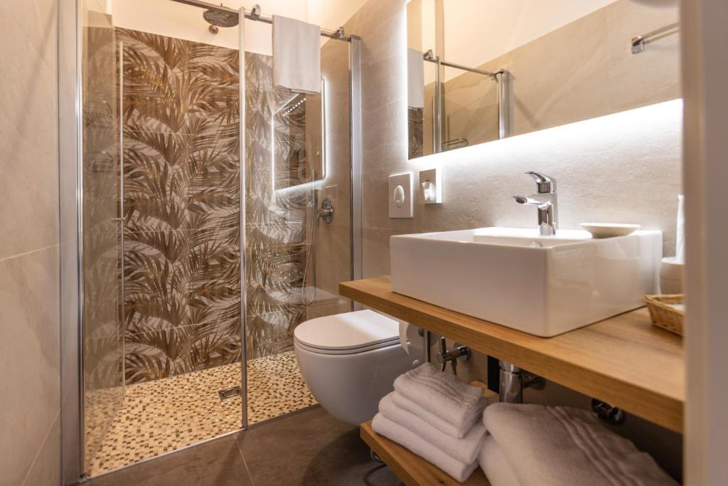 Koupelna v ubytování Hotel Rabay