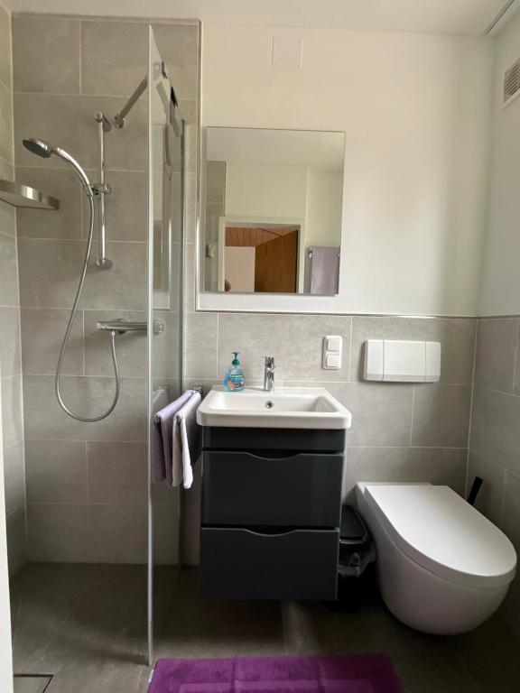Kúpeľňa v ubytovaní Appartement Fischer