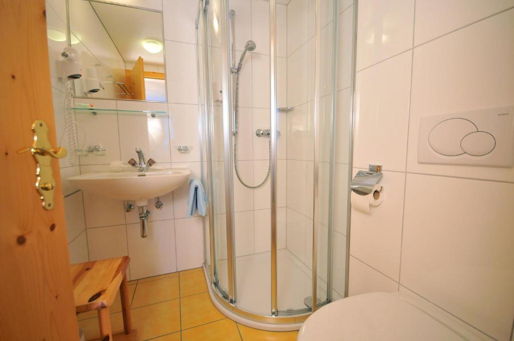 Koupelna v ubytování Hotel-Pension Faneskla