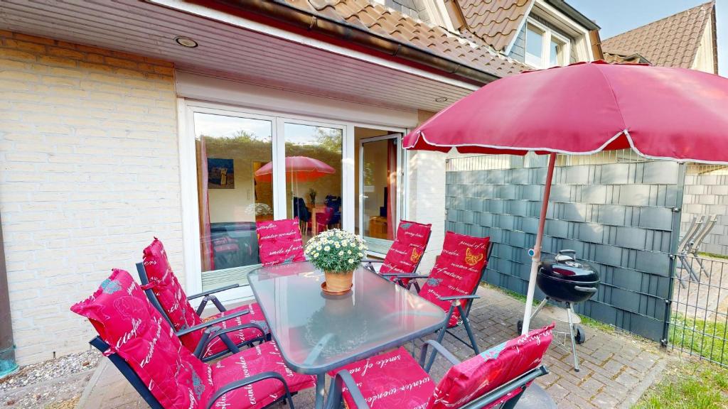Patio nebo venkovní prostory v ubytování Appartementhaus Sir Henry Sir Henry Wohnung C