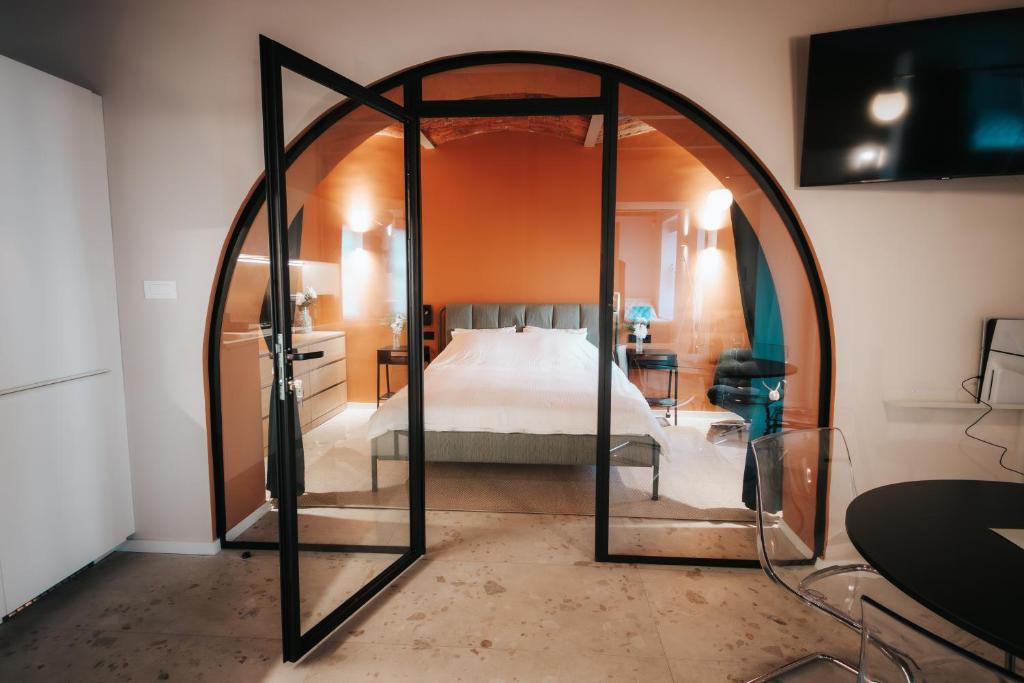 Postel nebo postele na pokoji v ubytování Luxury Residence Metlika