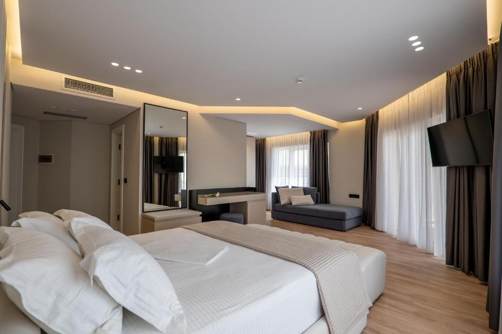 TV a/nebo společenská místnost v ubytování AMI MAR Hotel