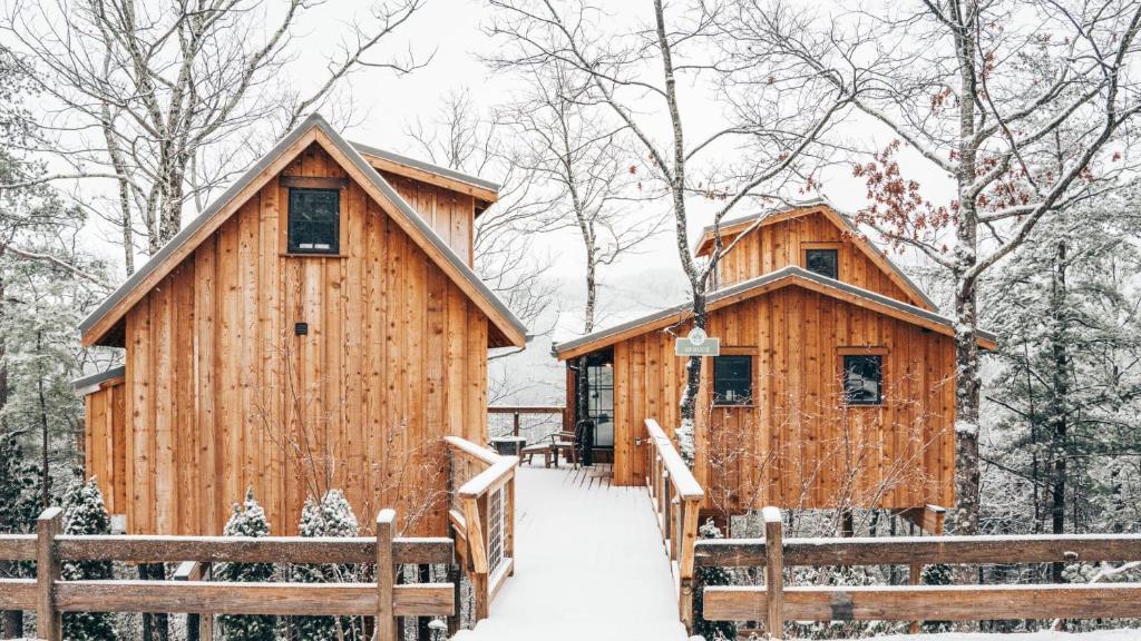 The Spruce in Treehouse Grove at Norton Creek durante el invierno