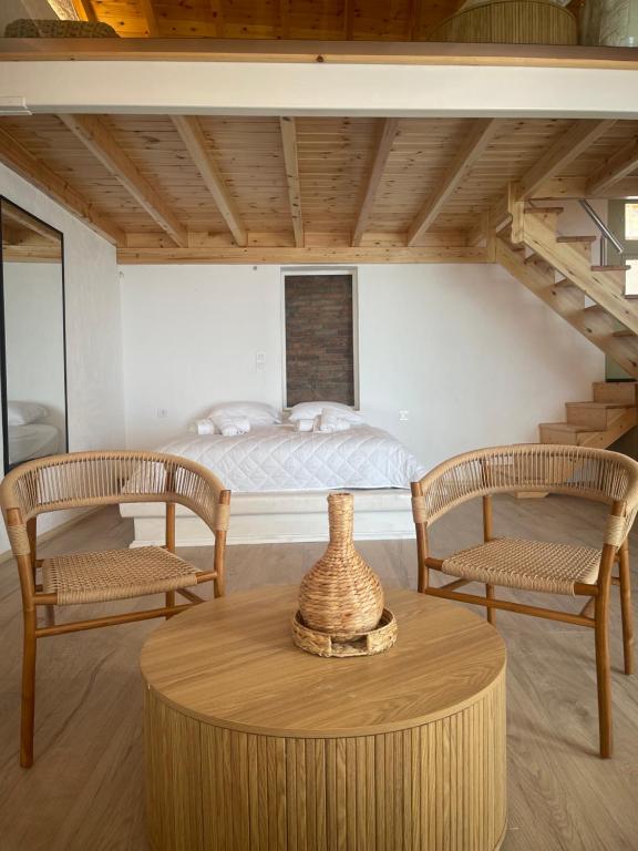 Posezení v ubytování Michalelis Loft & Cave