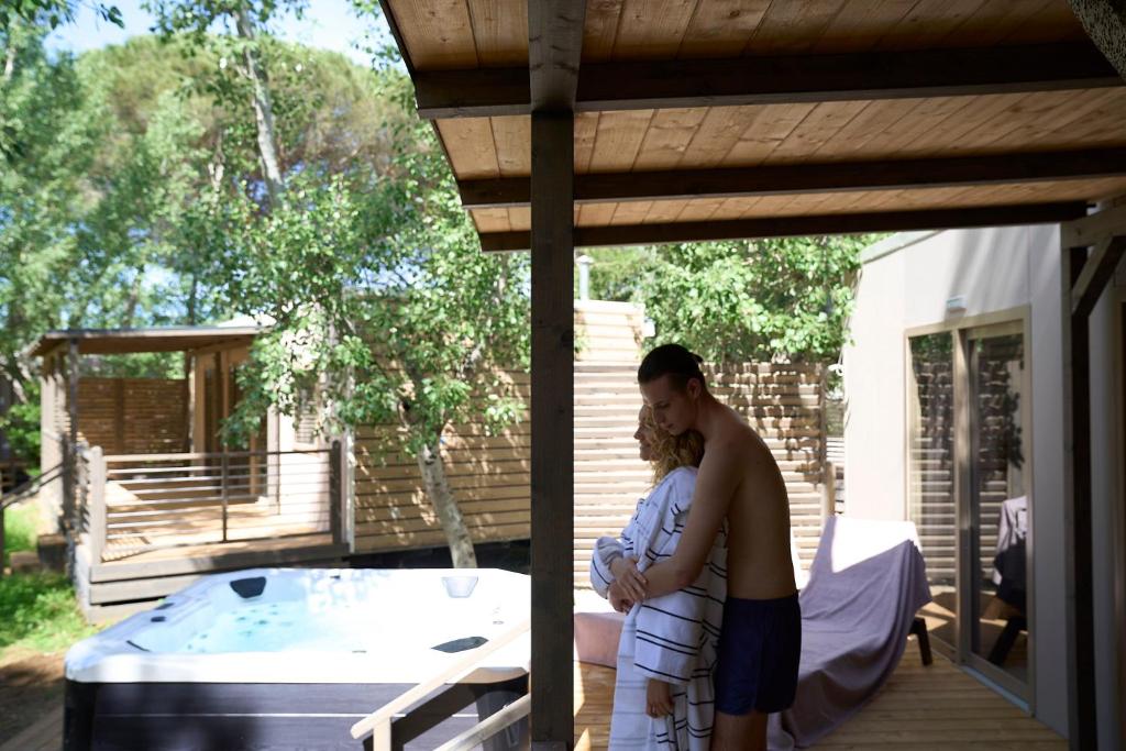 A balcony or terrace at Camping Campo dei Fiori